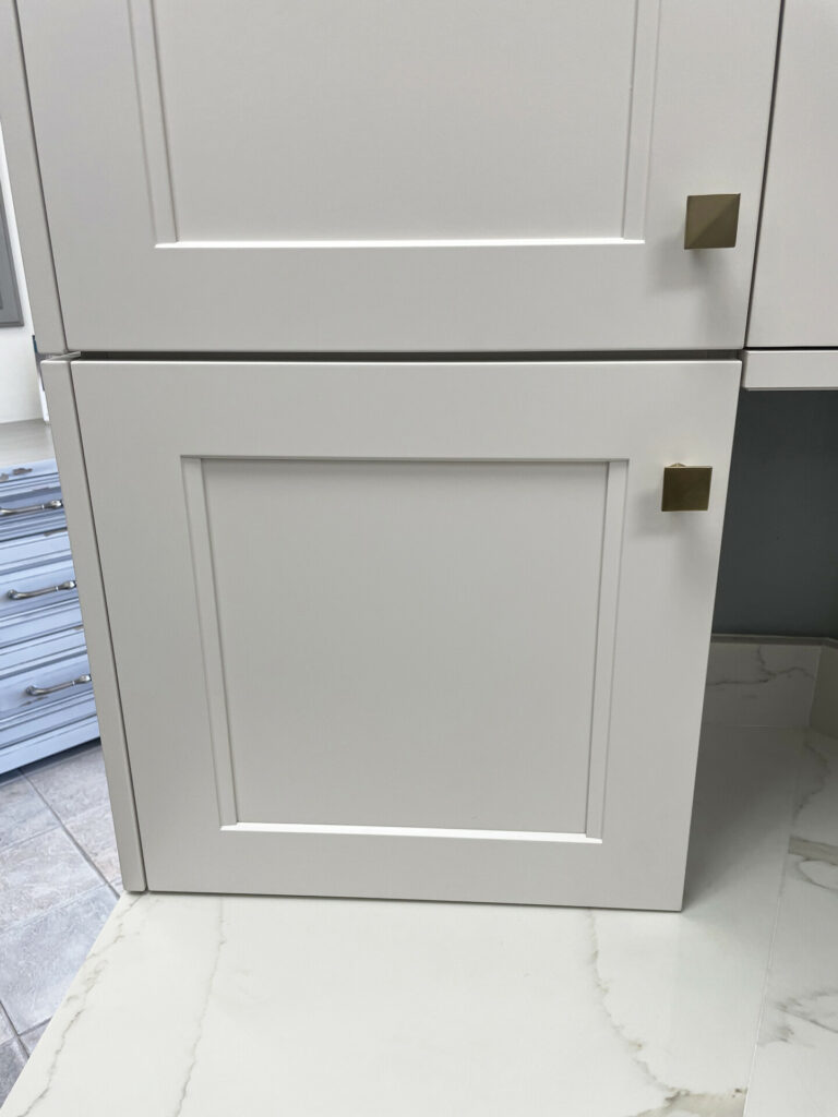 Image of countertop hidden closed storage